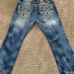 Mens Rock Revival Jeans - Aubin - Relaxed Straight
